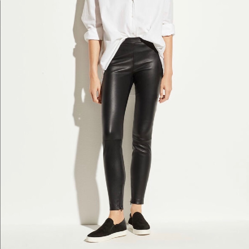 Vince leather leggings.
